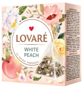 Biely čaj s prísadami White Peach (2g x 15 pyramidiek)