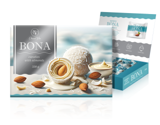 Cukríky “Bona” s mandľami 350g