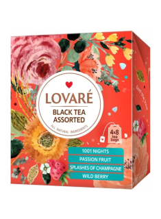 Čajová súprava. „“Assorted black tea" 4x8 kusov (2g х 32tor)