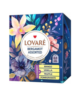 Čajová súprava. „“Assorted bergamot black tea" 4x8 kusov (2g х 32tor)